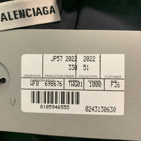 BALENCIAGA Size 4 Black Lace Fitted Mini Cocktail Dress