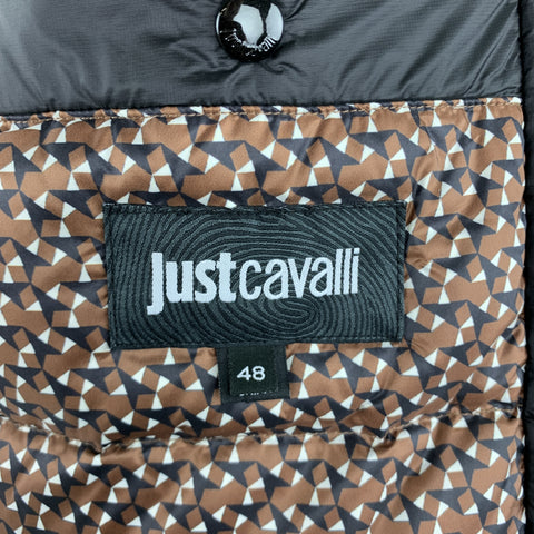 JUST CAVALLI Size 38 Burgundy Shiny Polyamide Zip Up Bomber Jacket
