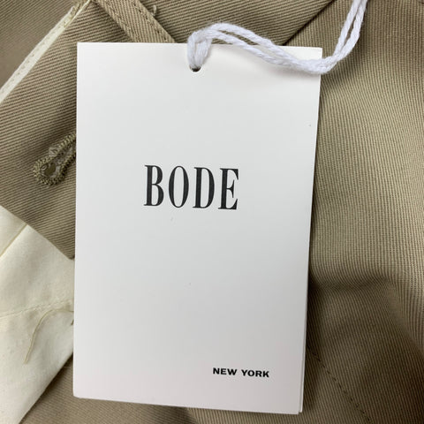 BODE Size 26 Khaki Cotton High Waisted Casual Pants
