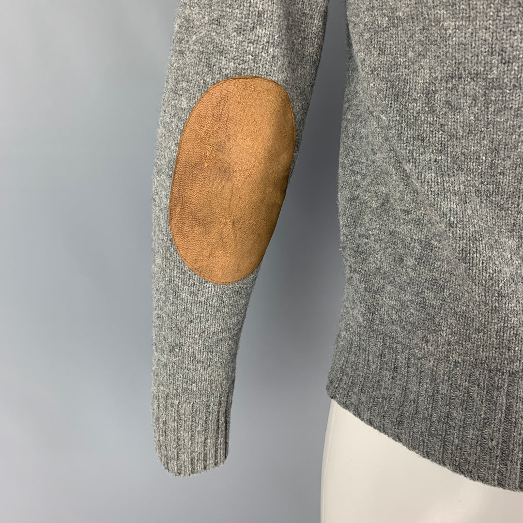 RALPH LAUREN RUGBY Size XS Grey Heather Wool Shawl Collar Sweater