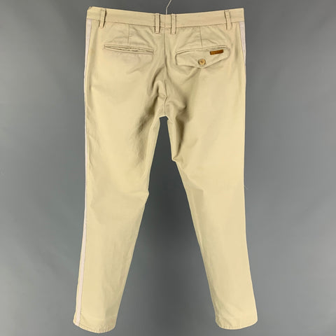 GUCCI Size 30 Khaki Cotton Flat Front Casual Pants