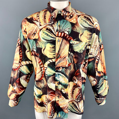PAUL SMITH Taille XL Imprimer Chemise à manches longues boutonnée en coton multicolore