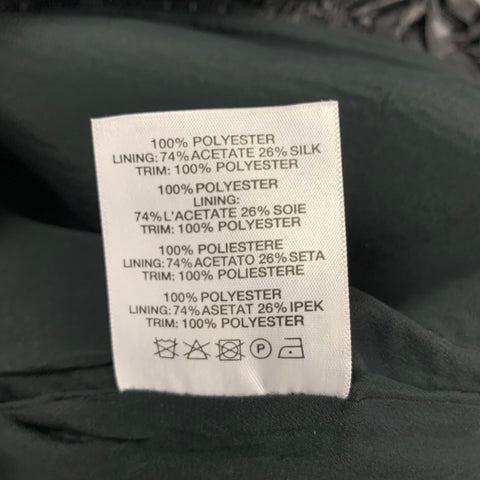 CHRISTOPHER KANE Talla 4 Vestido sin mangas de tejidos mixtos de poliéster negro