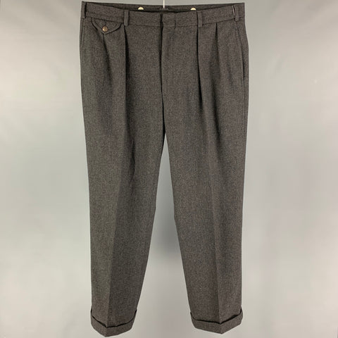 POLO by RALPH LAUREN Size 36 Gray Heather Pleated Dress Pants