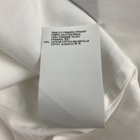 DSQUARED2 Size S White Cotton Hidden Placket Long Sleeve Shirt