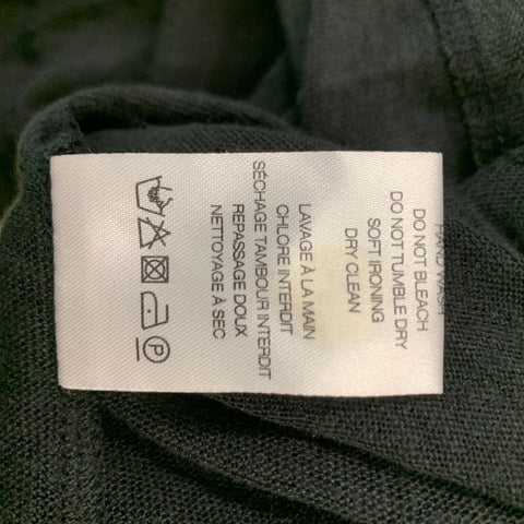 IRO Size XS Black Linen Scoop Neck T-shirt