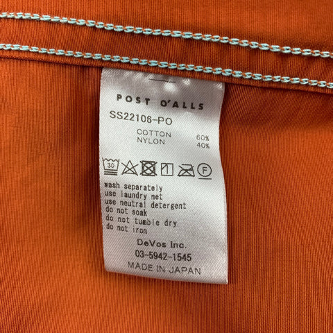 POST O'ALLS x BATTENWEAR Size L Orange Cotton Nylon Hooded Jacket