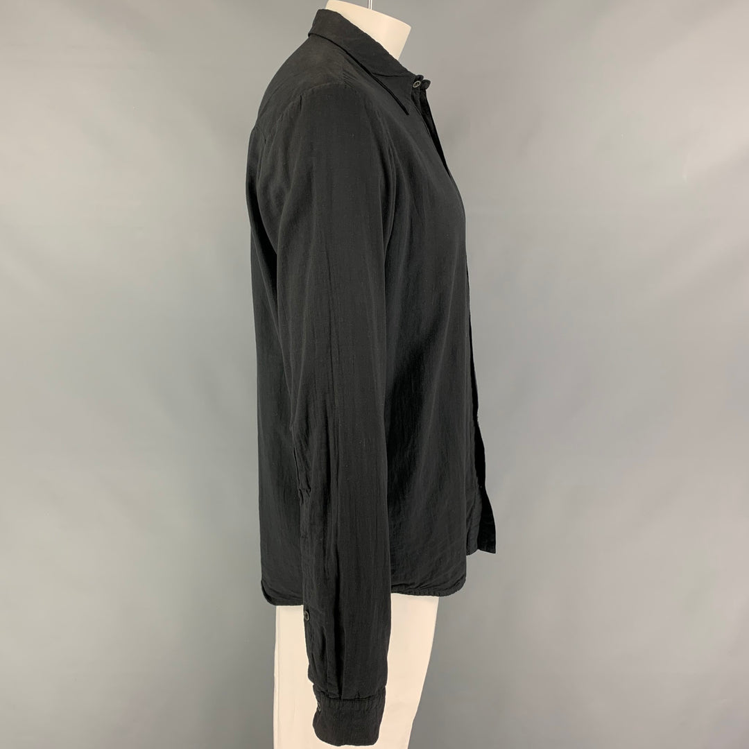 FORME 3’3204322896 Size 42 Black Cotton Long Sleeve Shirt