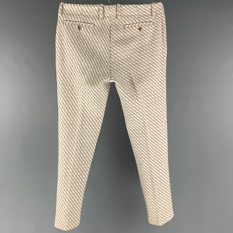 MR TURK Size 32 Beige Tan Woven Cotton Zip Fly Casual Pants