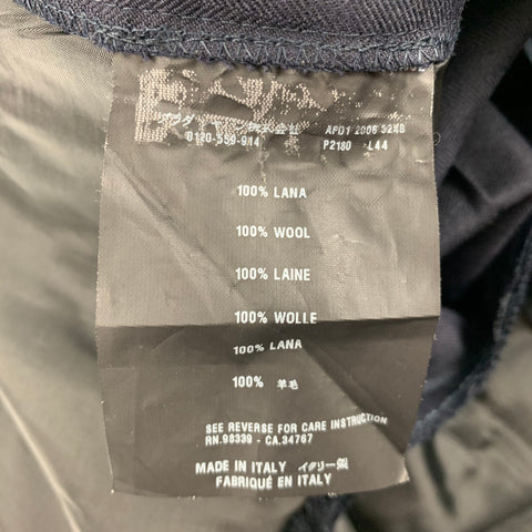 PRADA Size 4 Navy Wool Herringbone Dress Pants