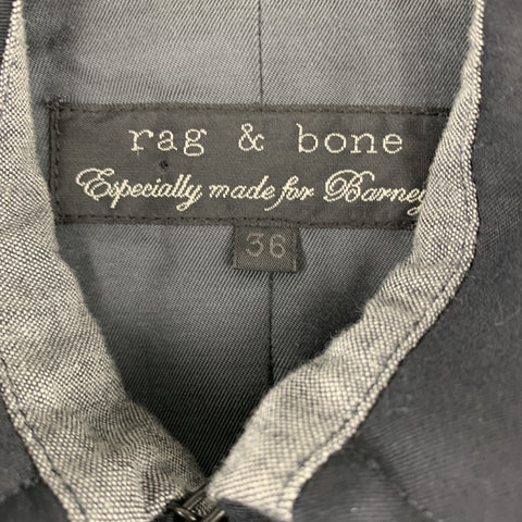 RAG & BONE Size 36 Black Cotton Double Breasted Tails Coat