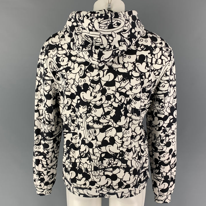 OPENING CEREMONY x DISNEY Size M Black White Print Cotton Hooded Sweatshirt