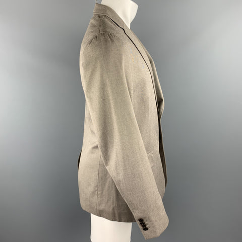 BANANA REPUBLIC Size 42 Regular Khaki Cotton Notch Lapel Sport Coat