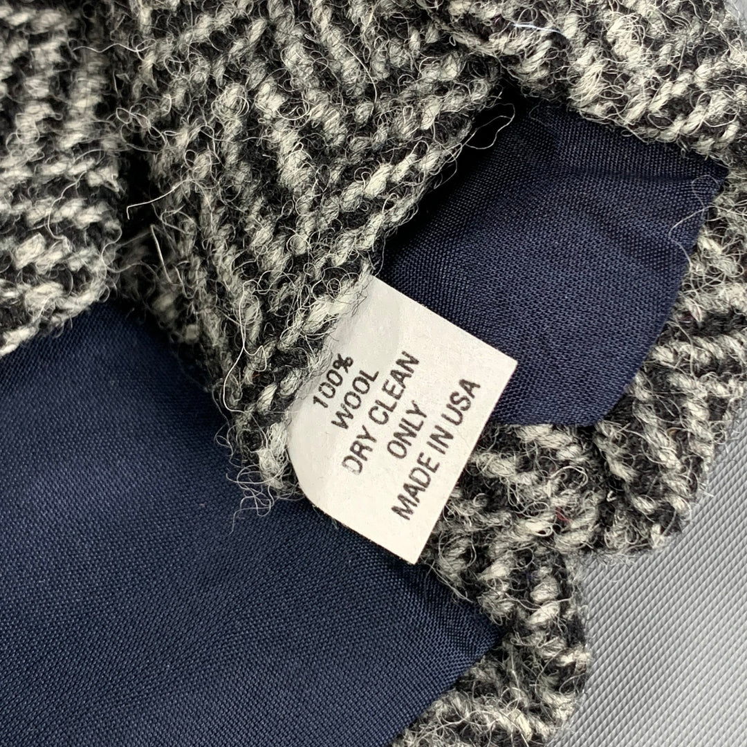 GITMAN BROS Gray Herringbone Wool Tie