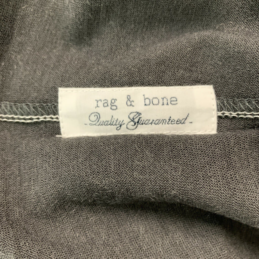 RAG & BONE Size L Dark Gray Solid Wool Crew-Neck T-shirt