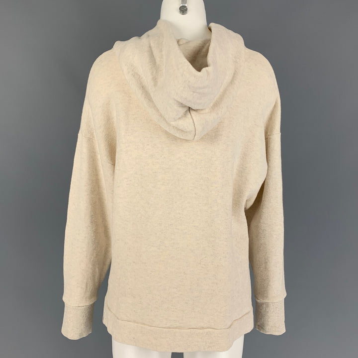 V :: ROOM Size 2 Cream Cotton Blend Heather Hooded Pullover