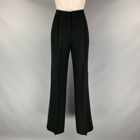 VIKTOR & ROLF Size 4 Black Rayon Acetate Tuxedo Pants Suit