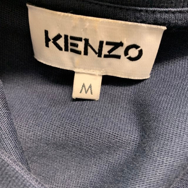 KENZO Size M Navy Green Embroidery Cotton T-shirt