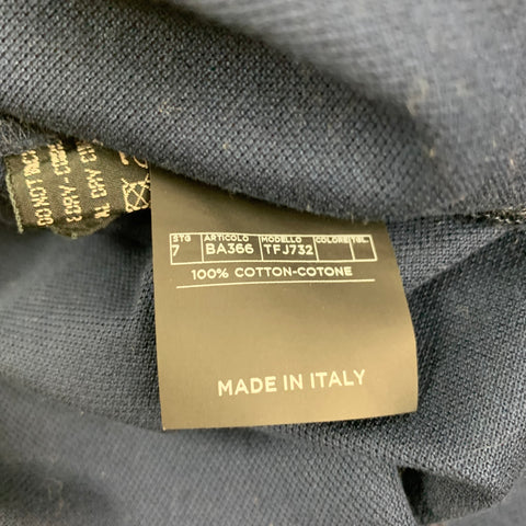 TOM FORD Size M Navy Cotton Short Sleeve Polo