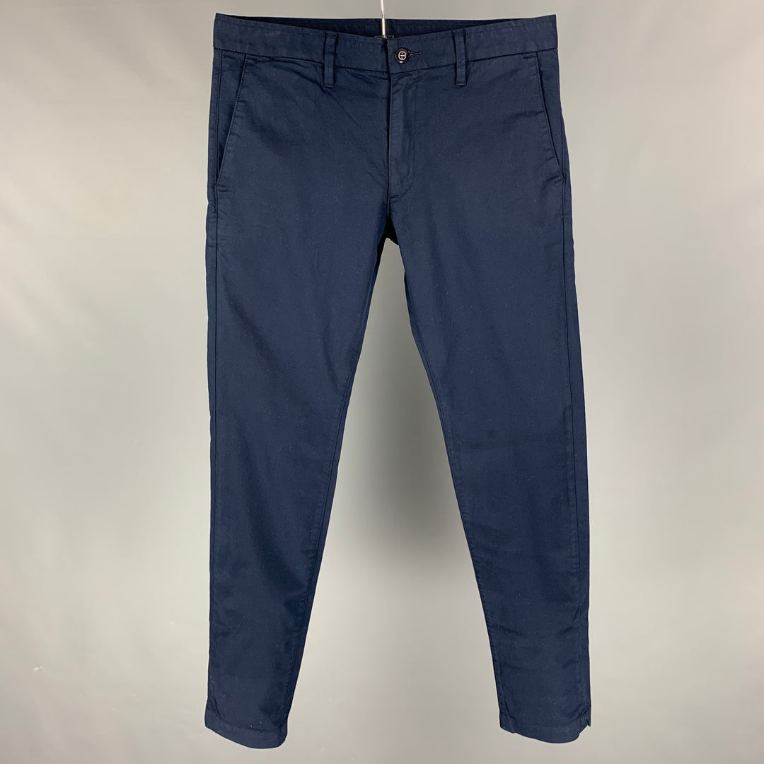 GROWN&SEWN Size 34 Navy Cotton Chino Casual Pants