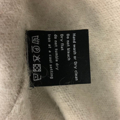 JARBO Size S Oatmeal Wool Blend Solid Hidden Snaps Cardigan