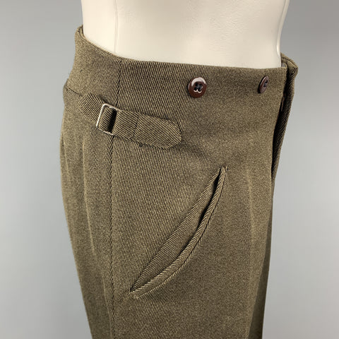 NEW REPUBLIC 42 Regular Olive Wool Suit