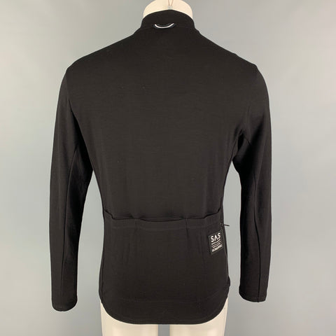 SEARCH AND STATE Size L Black Merino Wool Zip Up Jacket