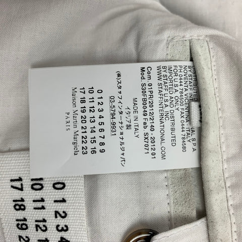 MAISON MARTIN MARGIELA Size 42 Off White Textured Leather Vest