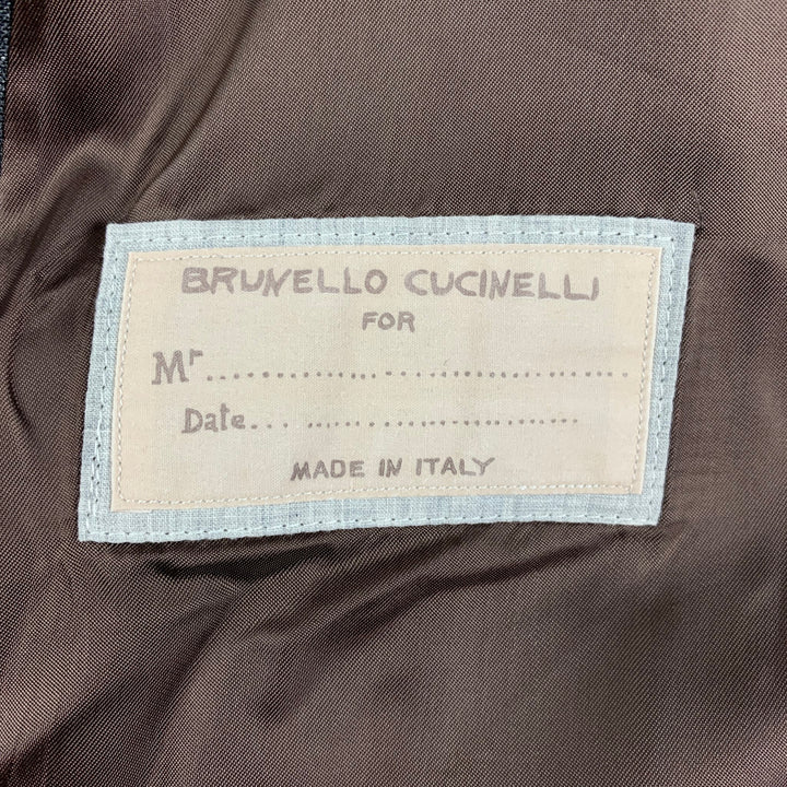 BRUNELLO CUCINELLI Taille 38 Costume gilet en laine gris