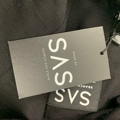 SEARCH AND STATE Size L Black Merino Wool Zip Up Jacket