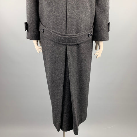 CALVIN KLEIN Taille 10 Manteau à double boutonnage en laine mélangée charbon de bois