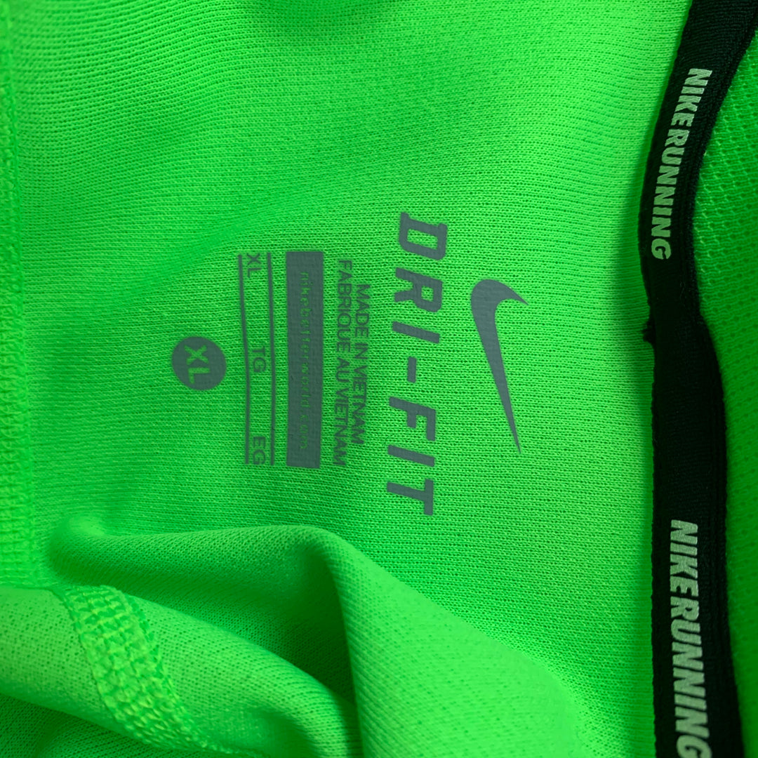 NIKE Size XL Green Polyester Crew-Neck Dri-Fit T-shirt