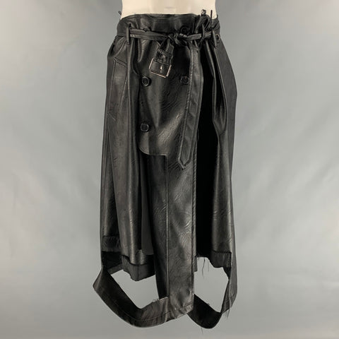 MAISON MARGIELA Taille 32 Pantalon décontracté en polyuréthane uni noir