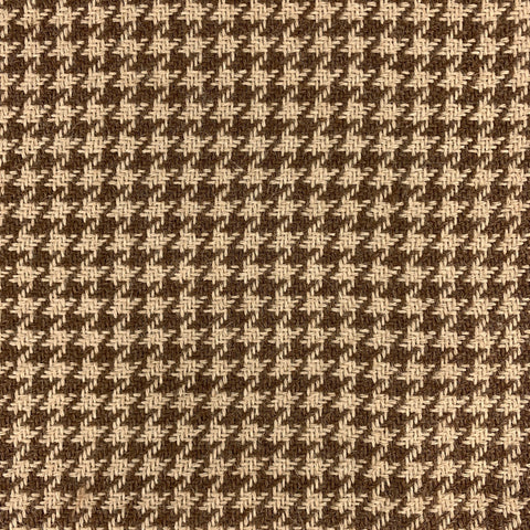 HAYWARD LONDON Brown & Beige Houndstooth Woven Alpaca Fringe Scarf