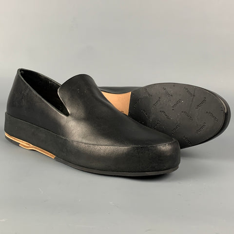 FEIT Size 7 Black Leather Slip On Loafers