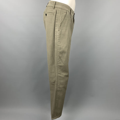 NOMA T.D. Size 34 Olive Cotton Zip Fly Pleated Casual Pants