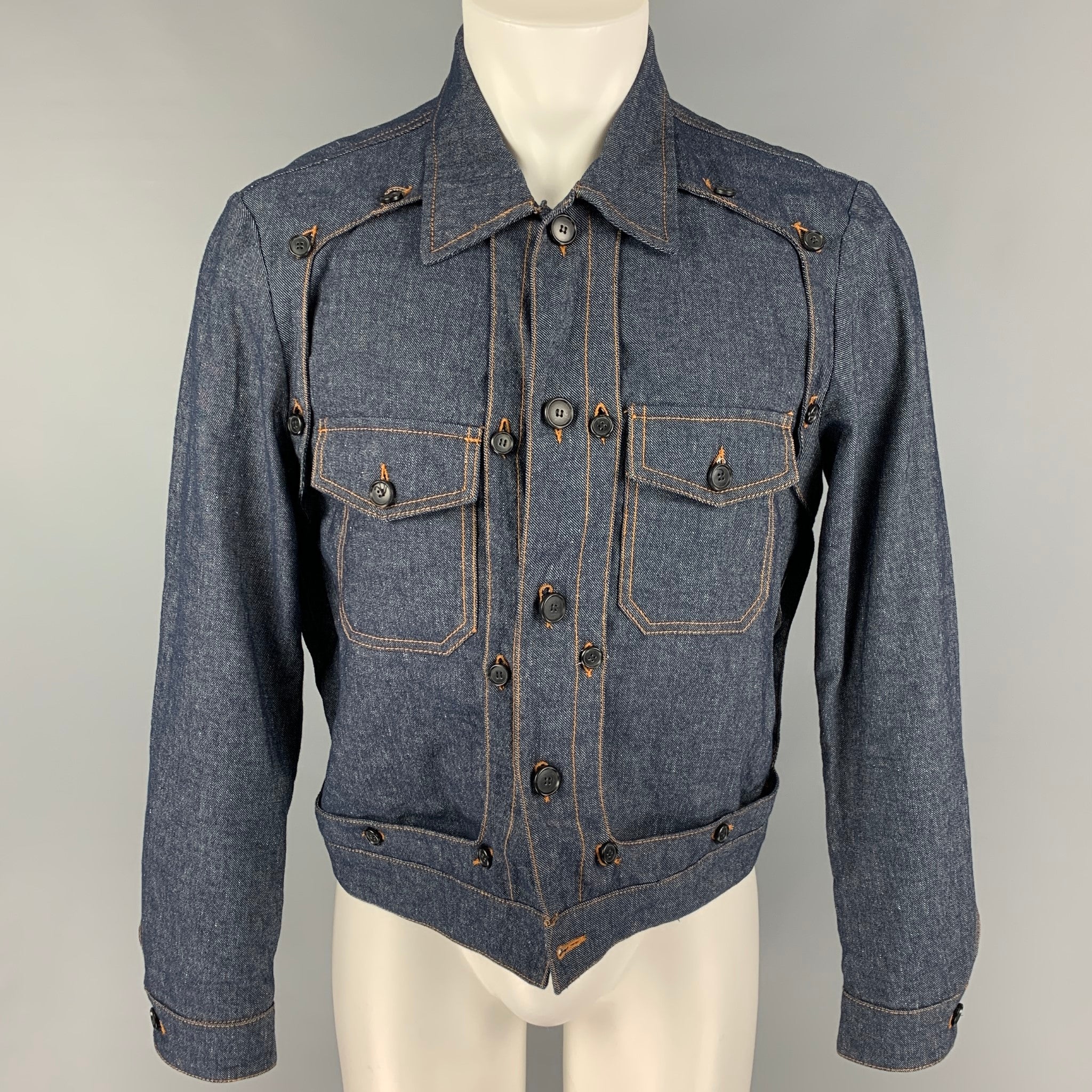 WALTER VAN BEIRENDONCK FW 16 Woest Collection Size XS Indigo Multi