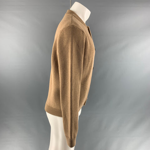 ANDERSEN-ANDERSEN Size M Camel Merino Wool Cardigan