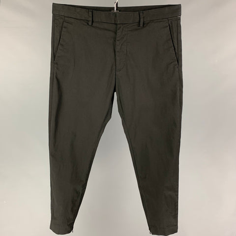 DSQUARED2 Size 36 Black Cotton Button Fly Dress Pants
