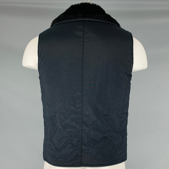 ARMANI EXCHANGE Size S Black Nylon Zip Up Vest