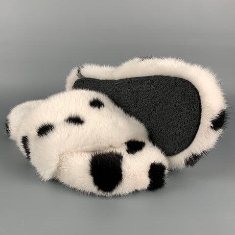 ZIZI DONAHOE Talla 8 Blanco Negro Saga Mink Penélope Slides2