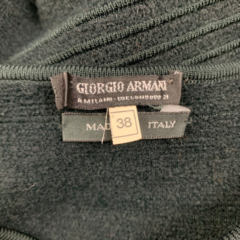 GIORGIO ARMANI Talla 2 Top casual texturizado en mezcla de viscosa negra