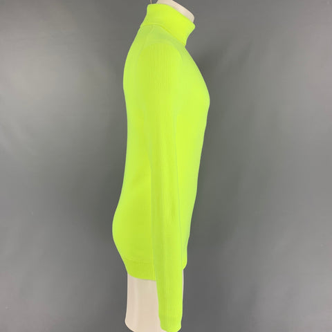 PAUL SMITH Size M Neon Knitted Polyester Turtleneck Pullover