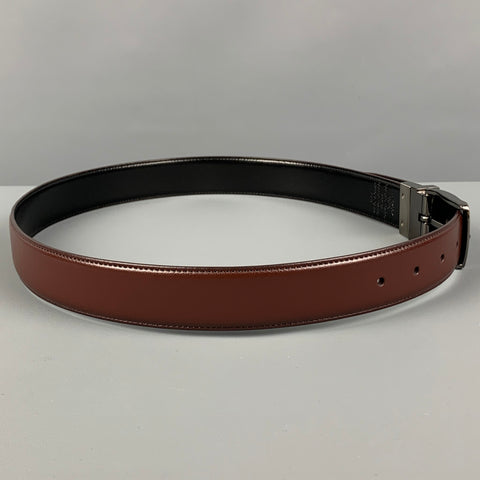 PENGUIN Size 30 Brown Black Leather Reversible Belt
