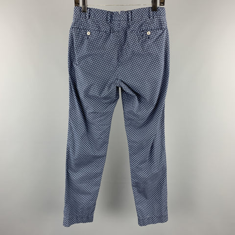 RALPH LAUREN Size 28 Navy Anchor Print Cotton Zip Fly Casual Pants