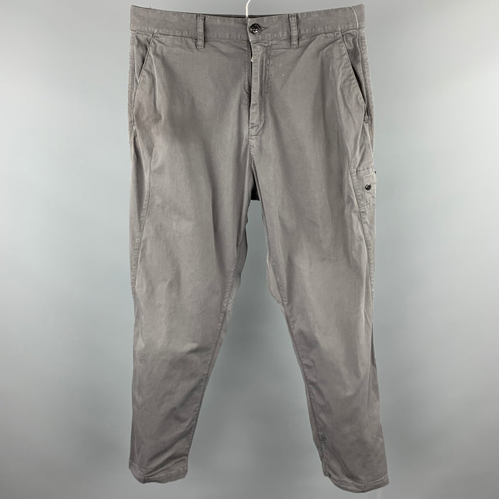STONE ISLAND Shadow Project Size 33 Gray Cotton Drop-Crotch Casual Pants