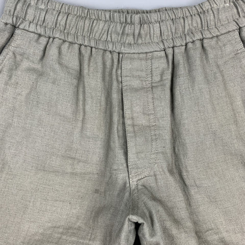 STEVEN ALAN Size XS Slate Linen Elastic Waistband Shorts