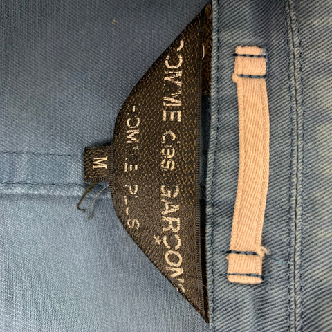 COMME des GARCONS HOMME PLUS Size M Blue Distressed Cotton Jacket