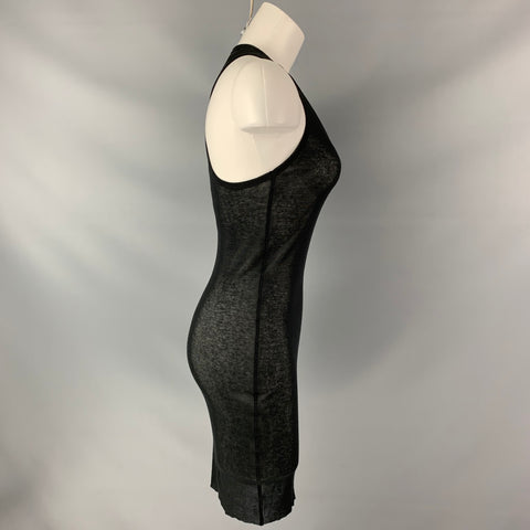 ILARIA NISTRI Size S Black Solid Racerback Tank Dress