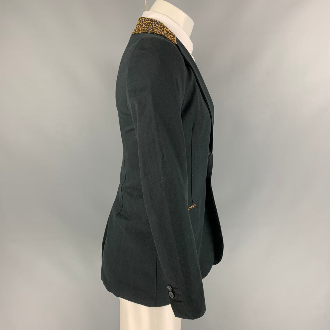 CURRENT / ELLIOTT Size S Black & Tan Cotton / Wool Sport Coat